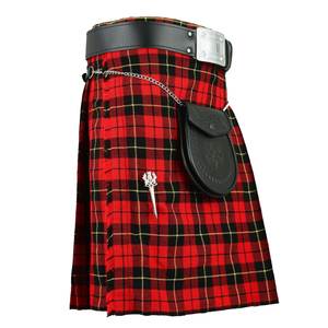 Ensemble de kilt écossais en laine avec logo personnalisé, ceinture sporran et épingle à kilt, costume traditionnel à carreaux pour homme pour cérémonie - Product Image 1