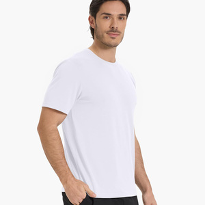 Camiseta Básica de Algodón para Hombre, Ligera, Transpirable, de Tela Suave, Corte Regular, Informal, para Verano, Venta al Por Mayor - Product Image 2