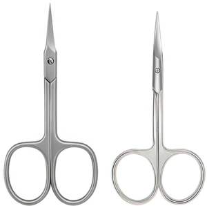 Tijeras Profesionales para Cejas de Alta Calidad, Hoja Curva de Acero Inoxidable, Herramientas de Maquillaje para Belleza y Cuidado Personal - Product Image 1