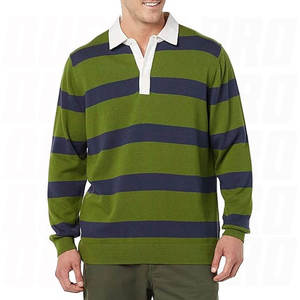 Camiseta de Rugby para Hombre, Talla 4XL 5XL, con Logotipo Bordado de Alta Calidad, Estilo Oversize, Manga Larga, a Rayas, Estilo Urbano, 2026 - Product Image 1