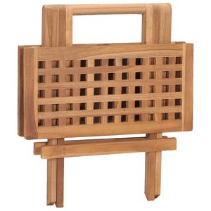 Tavolo da giardino pieghevole in legno di Teak massiccio 19.7 "x 19.7" x 19.7 "dimensioni per mobili da esterno - Product Image 6