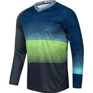 ชุดแข่งรถมอเตอร์ไซค์แบบสั่งทำพิเศษ เสื้อผ้าลำลองสำหรับขี่มอเตอร์ไซค์ พิมพ์ลายแบบ Sublimation สำหรับเสื้อเจอร์ซีย์วิบาก - Product Image 4