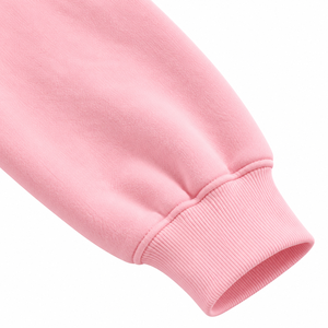 <b>Pink</b> Winter Oversized Heavyweight 100% Cotton Discharge Pullover <b>Hoodie</b> Embroidered Rhinestone Embellishments Unisex Fleece - Product Image 6