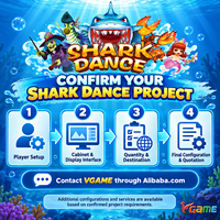 VGAME Shark Dance 5.6 Permainan Arkade Ikan Multipemain dengan Papan Permainan dan Perangkat Lunak untuk Kabinet Hiburan