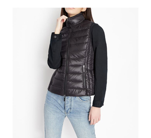 Winter Eco-friendly Breathable Lightweight Casual Sleeveless <b>Women</b> Woven Windproof Zipper Bubble Outer Wear Puffer <b>Vest</b> 100% - Product Image 5
