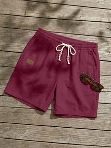 Mens Active Performance <b>Woolen</b> 100% Cotton Breathable Solid Digital Printing Lightweight Quick-Dry Workout Shorts OEM Service - Product Image 5