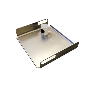 Bandeja de Servicio de Níquel Pulido Premium con Asas de Cuerda, Bandeja de Bar Decorativa de Acero Inoxidable Estilo Náutico Costero para el Hogar y la Cocina - Product Image 5
