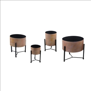 Maceta de Metal con Diseño de Flores de Colores, Ecológica, con Recubrimiento en Polvo, Marca MKI, Soporte para Plantas de Diseño Moderno - Product Image 2