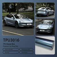Film de protection de peinture auto-cicatrisant KUBN TPU Glacier Blue, adapté à tous les modèles de véhicules