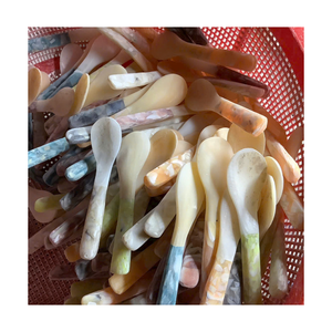 Cuillères décoratives vintage faites à la main en nacre avec manche en coquillage, courtes, de luxe, écologiques, non toxiques, pour service de desserts et usage professionnel - Product Image 6