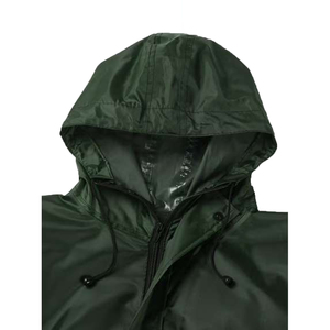 Combinaison de pluie imperméable pour homme, en polyester vert, entièrement ajustable, avec capuche, manches longues, pour toutes les saisons, vêtements d'extérieur - Product Image 6