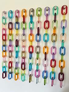 Adornos de Pared de Cadena de Madera Modernos Hechos a Mano, Decoración del Hogar Personalizada, Brillante, Mate, Adorable, Colgante, Estilo Art Deco, 4 Piezas - Product Image 3