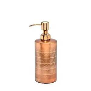 Modern <b>Brushed</b> Copper Stainless Steel Soap Dispenser Square Rustproof Liquid Hand Soap Pump <b>Bottle</b> for Minimalist Bathroom Vanit - Product Image 6