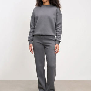 Pull long vintage pour femme en molleton écologique, col rond, imprimé logo sur le devant, anti-boulochage, respirant, tendance, grandes tailles, hiver - Product Image 6