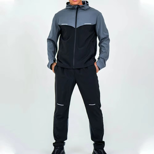 plus size New Style Windproof Men <b>Windbreaker</b> Tracksuit Set Custom Logo Zip up Nylon Wholesale <b>windbreaker</b> set - Product Image 1