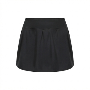Minifalda Deportiva de Cintura Alta para Mujer, con Bolsillo, Tejido Elástico Transpirable, Diseño Recto de Color Sólido, para Verano - Product Image 3