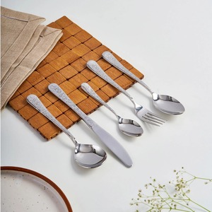 Porte-ustensiles en acier inoxydable avec cuillère et fourchette, design classique pour la table à manger - Product Image 4