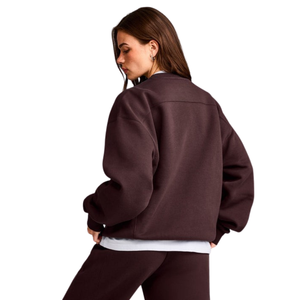 Sweat-shirt pour femmes, manches longues, pull décontracté en polaire, vêtements de sport confortables, vêtements de tous les jours, fabrication sur mesure OEM ODM - Product Image 2