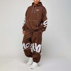 Chándal Ligero al por Mayor con Capucha Verde Personalizado, Manga Larga, 100% Algodón, Estampado de Letras, Unisex, Ropa Casual de Otoño - Product Image 3