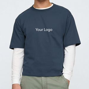 เสื้อยืดโอเวอร์ไซส์แขนสองชั้น น้ำหนักเบา สวมใส่สบาย ผ้าฝ้ายเจอร์ซีย์ 100% ทรงหลวม สไตล์สตรีทแวร์ รุ่นใหม่ล่าสุด - Product Image 1