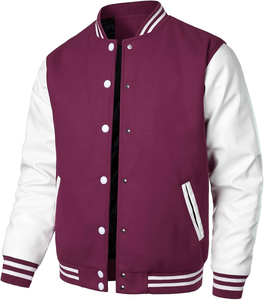 Chaquetas Varsity Bordadas con Estampado Personalizado de Alta Calidad en Oferta, Precio Razonable, Cierre de Cremallera, Unisex, Diseño de Parches en la Parte Delantera - Product Image 1