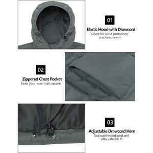 Veste matelassée longue à capuche pour homme, avec rembourrage épais, fermeture éclair sécurisée, services OEM/ODM - Product Image 3