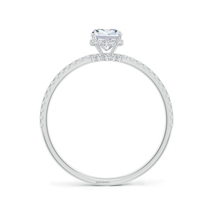 Anillo de Oro Blanco con Diamante Ovalado Certificado por IGI para Mujer en Oro de 10K, 14K, 18K, Plata 925, 935, Anillo de Compromiso con Diamante Cultivado en Laboratorio - Product Image 4