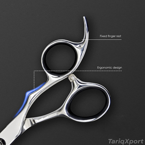 Ciseaux de barbier professionnels de haute qualité, pour droitiers, design moderne, acier inoxydable japonais, couleur et taille personnalisées en caoutchouc - Product Image 4