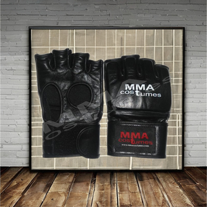 Professional Premium Quality MMA Style Leather Fingerless Gloves for Performance Boxing Costumes - Product Image 1
