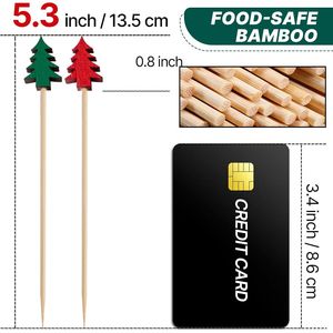 Palillos Decorativos de 4.7 Pulgadas, Paquete de 100, para Cócteles y Aperitivos, Palillos para Fiestas con Brochetas - Product Image 3