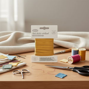 Nastro Elastico Ilan 10mm 3m Oro Metallizzato per Cucito e Artigianato - Product Image 3