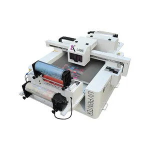 Roll To Roll UV DTF Cup bungkus stiker Printer 60cm A/B Film 2 in 1 TX800 DTF mesin cetak A1 6090 UVDTF mesin Printer