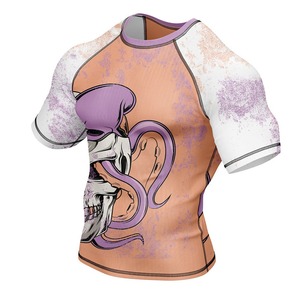 Nueva Camiseta Deportiva de Compresión para Hombre, Manga Corta, con Estampado de Calavera y Pulpo, de Secado Rápido, en Poliéster - Product Image 2