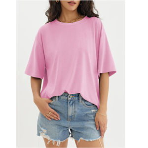 Camiseta Oversize para Mujer al por Mayor de Fábrica, con Logotipo Personalizado, de Algodón, Hombros Caídos, Fabricada en Pakistán - Product Image 5