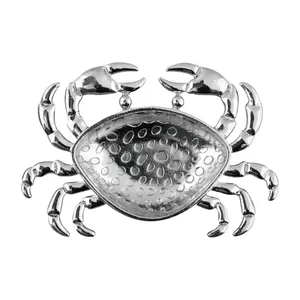 Silver Animal Shape Decorative Trays Set Coastal Style Metal Handicraft Multi Piece Package - Product Image 2