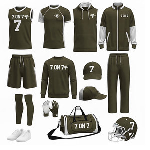 Maillots de football 7v7 de qualité supérieure pour adultes, ensembles de compression respirants personnalisés par sublimation, vente en gros - Product Image 1