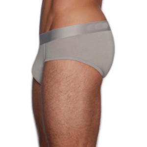 Boxers pour hommes de haute qualité, gris uni, taille mi-haute, respirants, écologiques, à séchage rapide, tricotés sans couture, 100% coton - Product Image 3