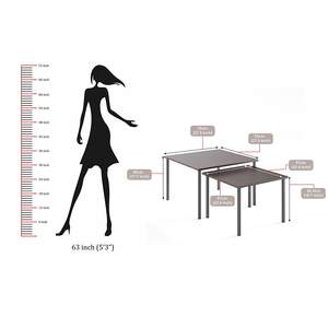 Table basse/table centrale minimaliste de forme carrée Gustowe - Product Image 3