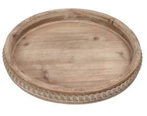 Beaded for Wood Multi-Functional Geometric Serving Tray Handcrafted Rustic Traditional Design Platter <b>Kitchen</b> Dining <b>Decor</b> - Product Image 3