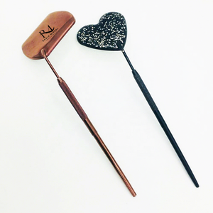 Heart Shape Black glitter Color And <b>Square</b> Shape Rose Gold Plasma Color <b>Mirror</b> Single Side Used Stainless Steel Makeup <b>Mirror</b> - Product Image 1
