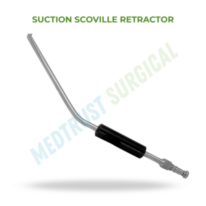 Retractor de succión Scoville de 220 mm, instrumento quirúrgico para columna vertebral, para retracción de raíz nerviosa y descompresión por succión - Product Image 2