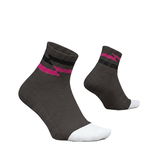Breathable performance racing <b>socks</b> Gray Ankle <b>Socks</b> With Pink And Black Stripes Breathable <b>Running</b> <b>Socks</b> For Adults Summer - Product Image 1