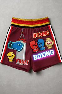 Pantalones Cortos de Boxeo de Poliéster, Ropa de Entrenamiento, Impresión por Sublimación Personalizada, Logotipo Bordado, Transpirable, Talla Personalizada - Product Image 4