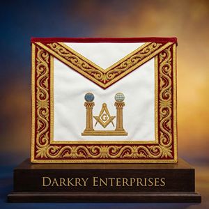 Fabricante Personalizado de Delantales Masónicos con Bordado de Hilos de Oro y Plata, Fábrica de Regalía, Venta al por Mayor, Uniformes de Logia a Medida, Servicio OEM ODM - Product Image 3