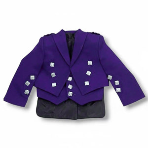 Traje Formal de Chaqueta y Chaleco Estilo Príncipe Charlie Morado para Bebé, para Bodas y Eventos, Estilo Highland, Gran Venta 2026 - Product Image 1