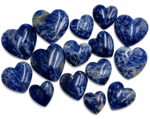 Venta al por mayor de cabujones de sodalita natural en forma de corazón, lote a granel, proveedor de piedras preciosas azules pulidas, precio directo de fábrica, fabricante. - Product Image 1