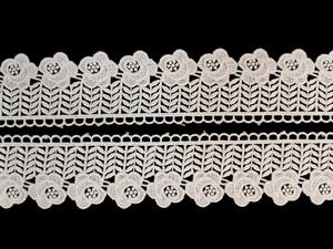 Hot selling Floral Embroidered polyester <b>Lace</b> <b>Fabric</b> Trim Quick-Dry Eco-Friendly Breathable Lightweight for for dress and kurti - Product Image 4