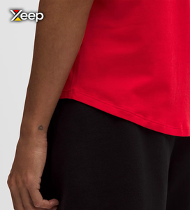 เสื้อยืดออกกำลังกายผู้หญิง XEEP แบบสบายๆ น้ำหนักเบา ทรงหลวม แขนสั้น ระบายอากาศดี คอวี ปักลายตัวอักษร - Product Image 3