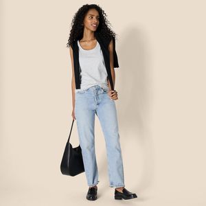 Camiseta Corta de Moda para Mujer, Top sin Mangas de Algodón Suave, Camisola Informal Ajustada y Elástica, Chaleco Moderno para el Verano, Ropa Deportiva para el Gimnasio - Product Image 3