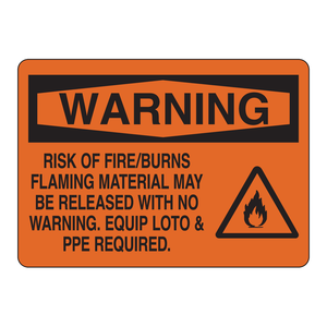 Panneau d'avertissement Brady en PVC imprimé UV sur le thème des risques d'incendie et de brûlure pour les sites industriels et les laboratoires - Product Image 2